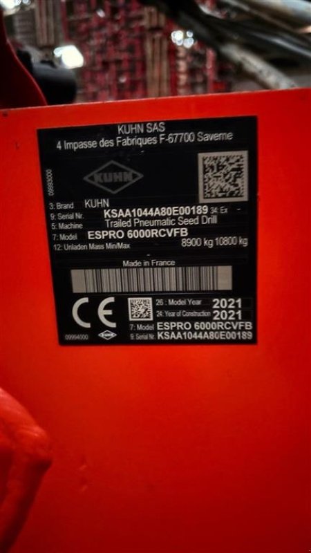 Direktsaatmaschine of the type Kuhn Espro RC 6000 "Place", Gebrauchtmaschine in Sakskøbing (Picture 3)
