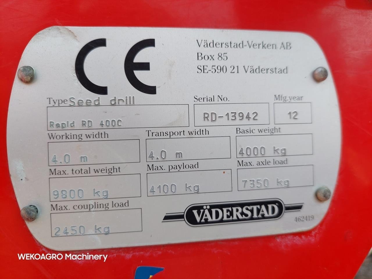 Direktsaatmaschine tip Väderstad Rapid 400C Super XL m Biodrill, Gebrauchtmaschine in Hammel (Poză 16)