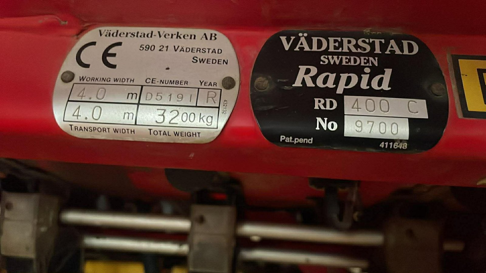 Direktsaatmaschine Türe ait Väderstad Rapid 400C, Gebrauchtmaschine içinde øster ulslev (resim 5)