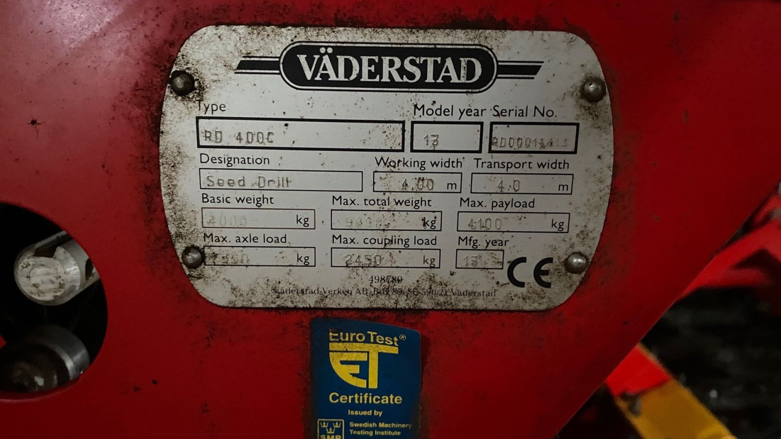 Direktsaatmaschine tip Väderstad RAPID RD 400 C SUPER XL Korn / gødning, Gebrauchtmaschine in Kjellerup (Poză 6)