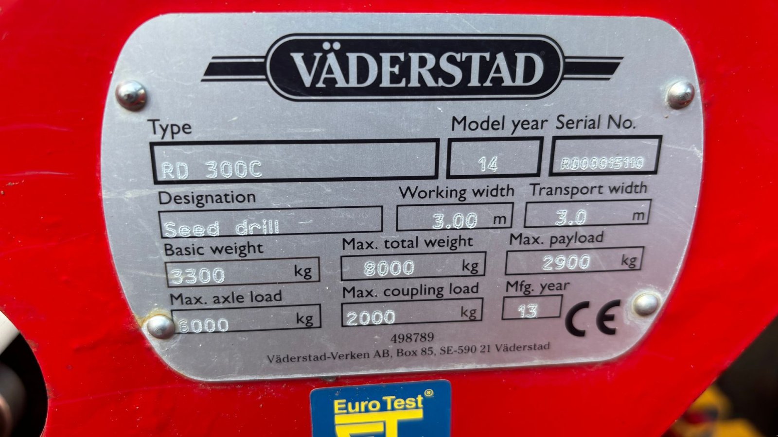 Direktsaatmaschine tipa Väderstad Rapid RD300C Super XL, Gebrauchtmaschine u Glamsbjerg (Slika 12)