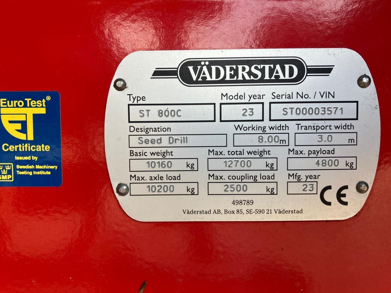Direktsaatmaschine of the type Väderstad SPIRIT ST 800C, Gebrauchtmaschine in Brønderslev (Picture 4)