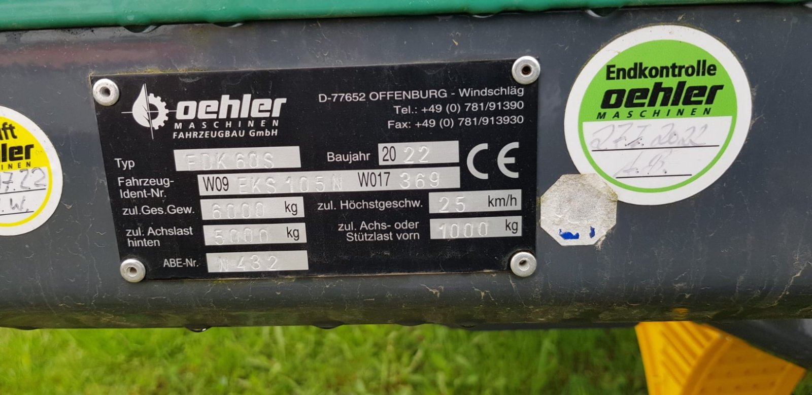 Dreiachskipper typu Oehler EDK60S, Neumaschine v Röbel (Obrázek 4)