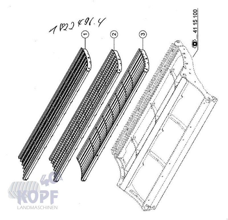 Dreschwerk typu CLAAS Dreschkorb Getreide 3e Trommel Claas Lexion 6600-8900, Gebrauchtmaschine v Schutterzell (Obrázek 1)