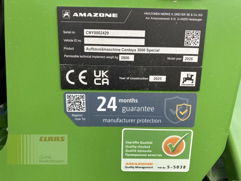 Drillmaschine tip Amazone CENTAYA 3000 SPECIAL, Neumaschine in Gefrees (Poză 28)