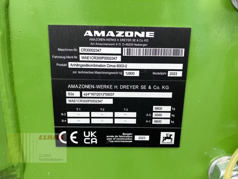 Drillmaschine des Typs Amazone CIRRUS 6003-2 *ISOBUS* AVO25, Neumaschine in Gefrees (Bild 28)