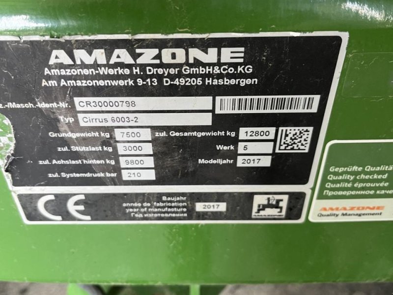 Drillmaschine типа Amazone cirrus 6003-2, Gebrauchtmaschine в ILZ (Фотография 1)