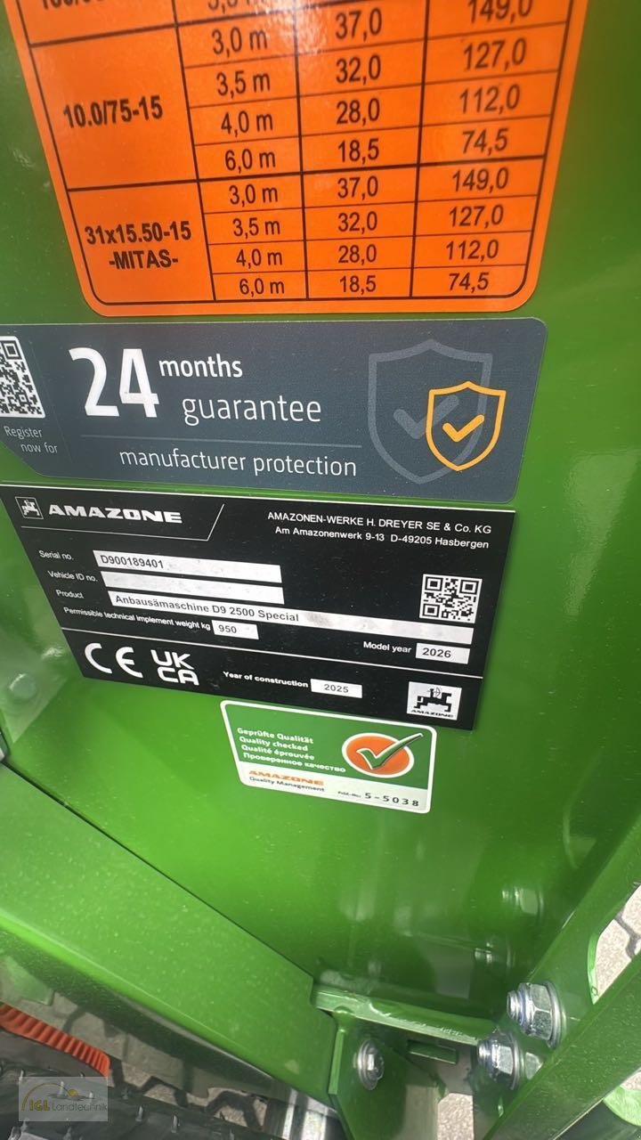 Drillmaschine типа Amazone D9 2500 Special, Neumaschine в Pfreimd (Фотография 7)