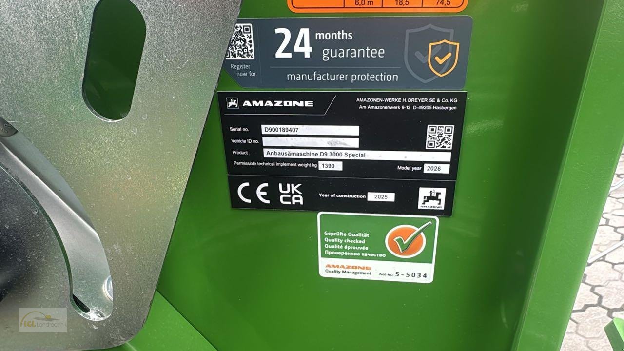 Drillmaschine des Typs Amazone D9 3000 Special, Neumaschine in Pfreimd (Bild 4)