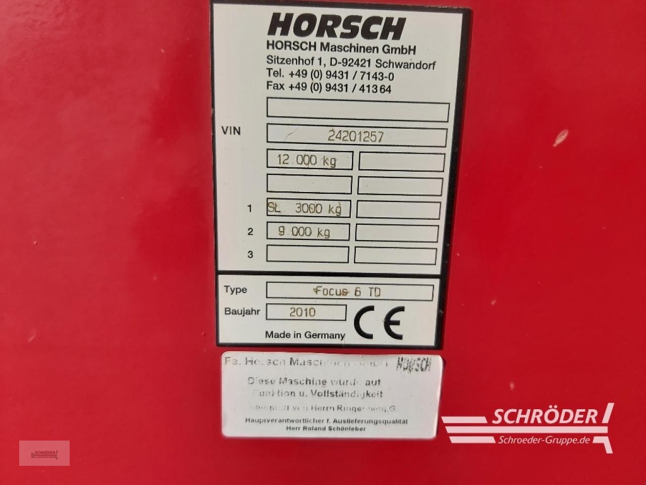 Drillmaschine tip Horsch FOCUS 6 TD, Gebrauchtmaschine in Langenweddingen (Poză 10)
