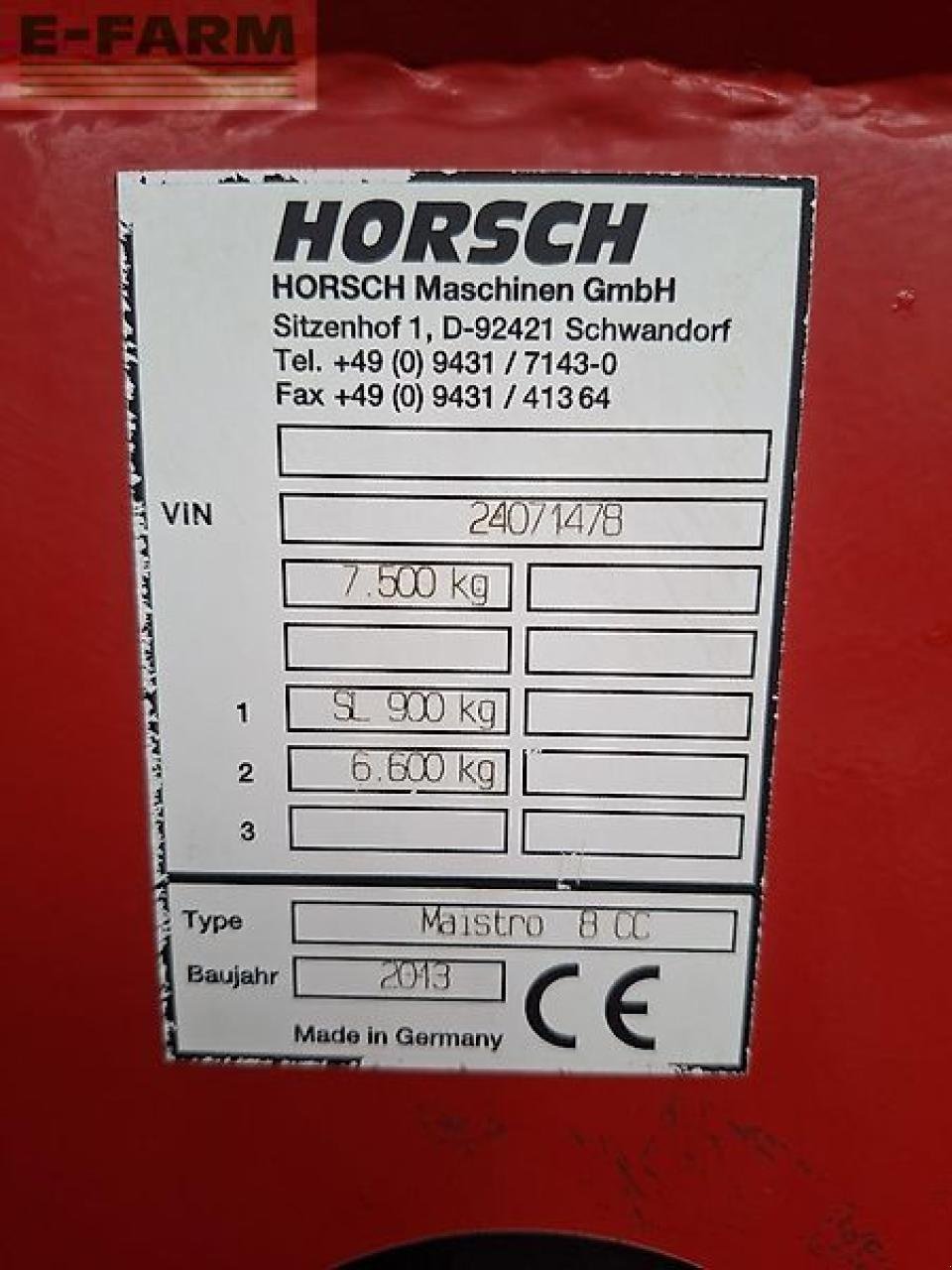 Drillmaschine типа Horsch maestro 8 cc, Gebrauchtmaschine в NORDWESTUCKERMARK / OT FÜRSTENWERDER (Фотография 8)