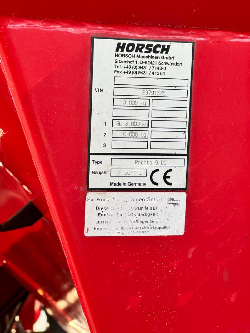 Drillmaschine tipa Horsch Pronto 9 DC, Gebrauchtmaschine u Liebenwalde (Slika 15)