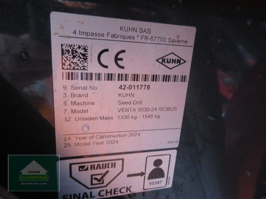 Drillmaschine от тип Kühne VENTA 3030, Gebrauchtmaschine в Eferding (Снимка 13)