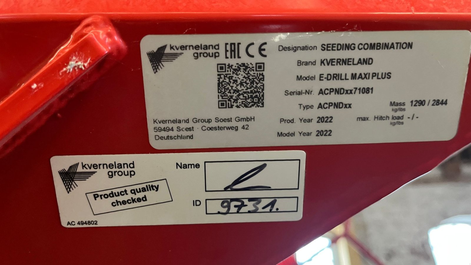 Drillmaschine от тип Kverneland E-Drill Maxi Plus, Gebrauchtmaschine в Søllested (Снимка 6)