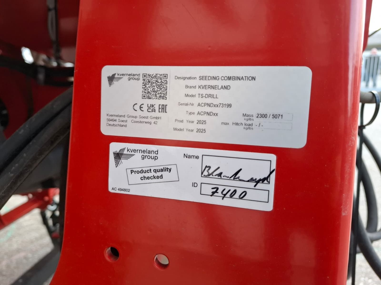 Drillmaschine typu Kverneland TS-Drill 5000, Gebrauchtmaschine v Harmannsdorf-Rückersdorf (Obrázek 8)