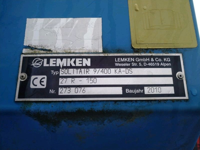 Drillmaschine a típus Lemken Solitaire 9/400 KA + Rubin 9/400, Gebrauchtmaschine ekkor: Liebenwalde (Kép 10)