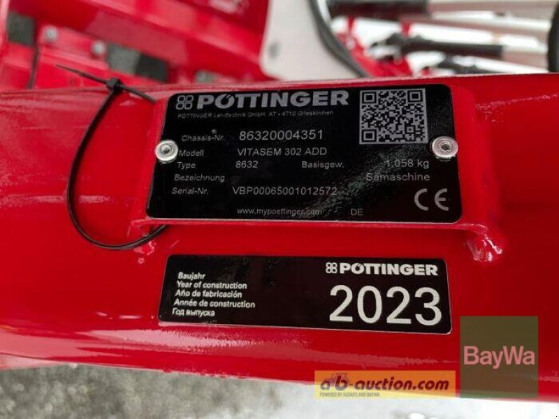 Drillmaschine typu Pöttinger VITASEM 302 ADD 20R ELEKTRISCH, Gebrauchtmaschine w Bamberg (Zdjęcie 4)