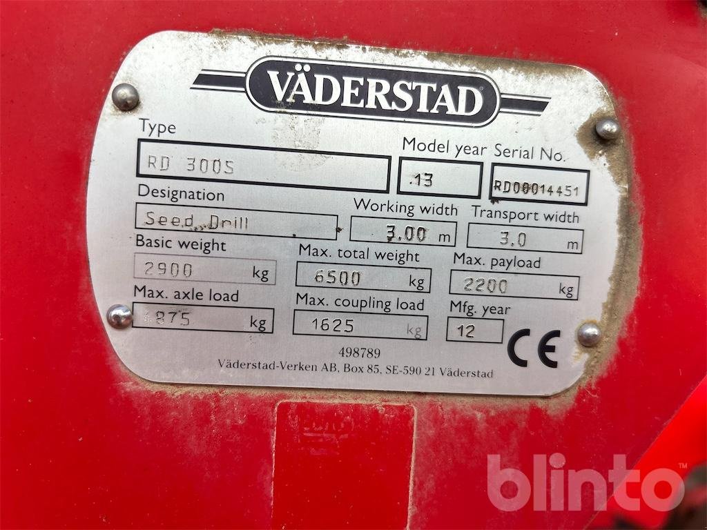 Drillmaschine του τύπου Väderstad Rapid 300S, Gebrauchtmaschine σε Düsseldorf (Φωτογραφία 5)