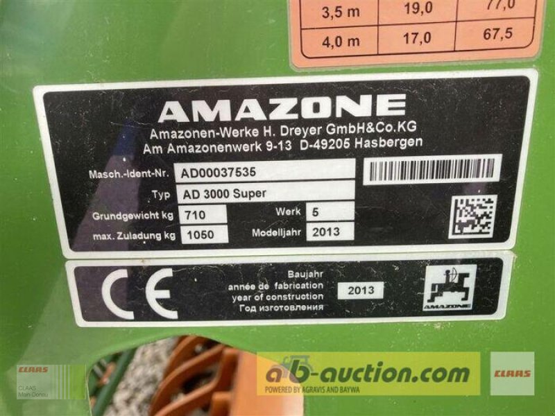 Drillmaschinenkombination des Typs Amazone AD3000/KE3000 SPECIAL, Gebrauchtmaschine in Wassertrüdingen (Bild 3)