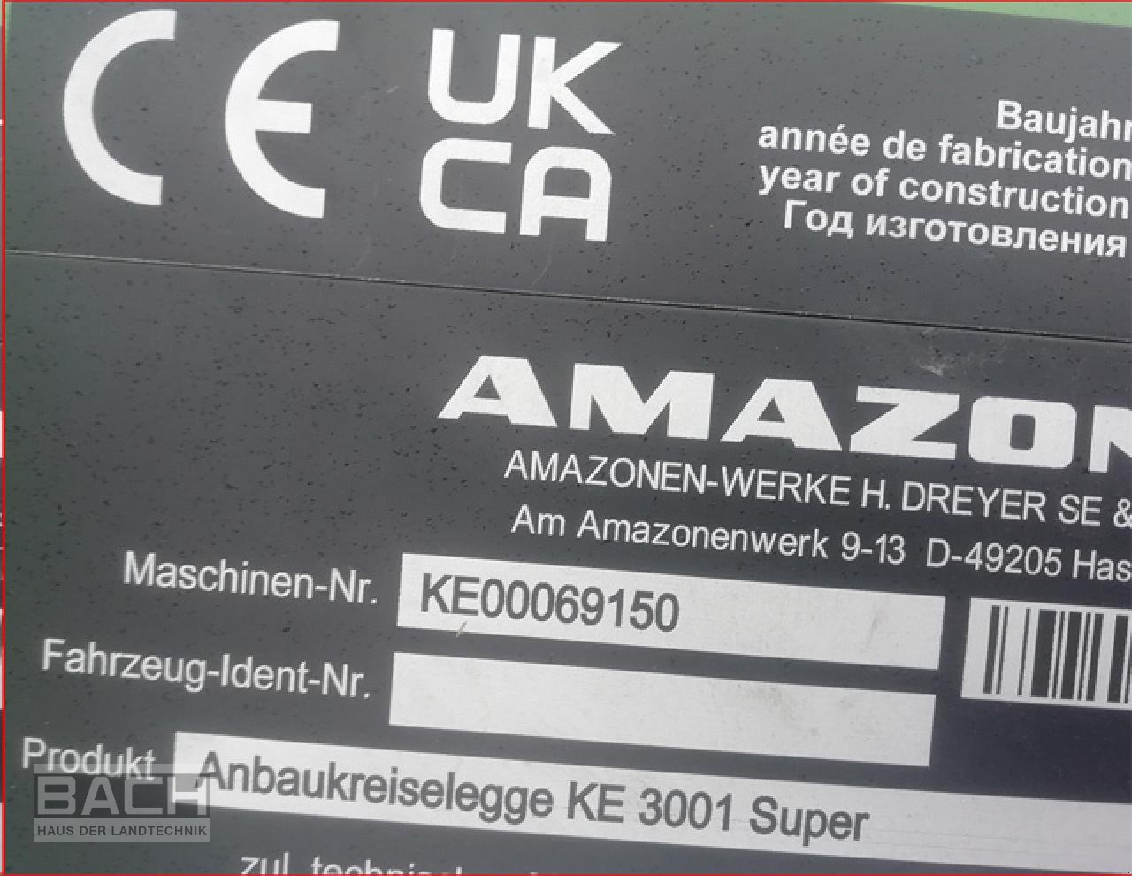Drillmaschinenkombination des Typs Amazone CATAYA 3000 SPECIAL + KE3001 SUPER, Neumaschine in Boxberg-Seehof (Bild 7)