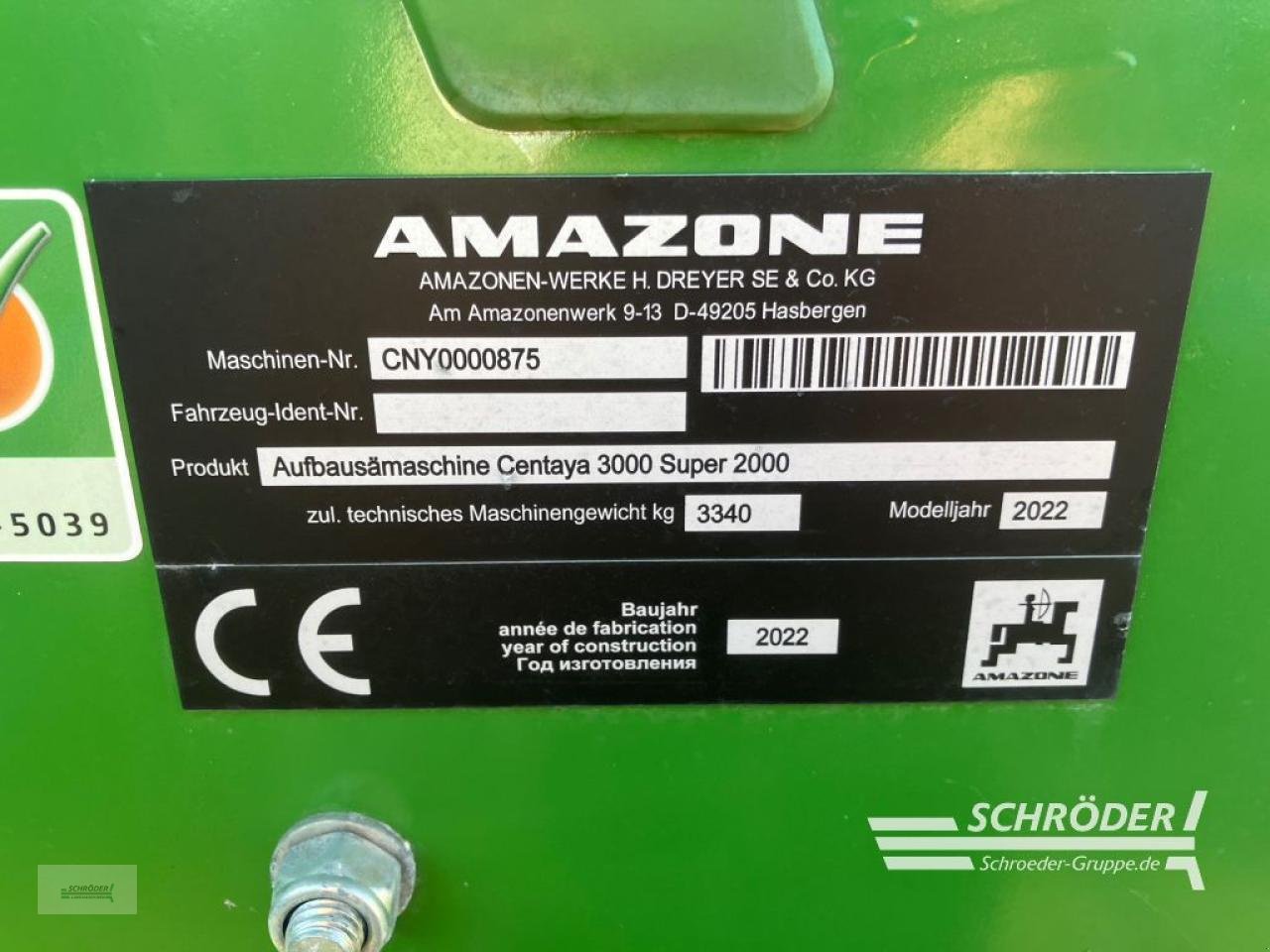 Drillmaschinenkombination typu Amazone CENTAYA 3000 SUPER, Gebrauchtmaschine w Twistringen (Zdjęcie 10)