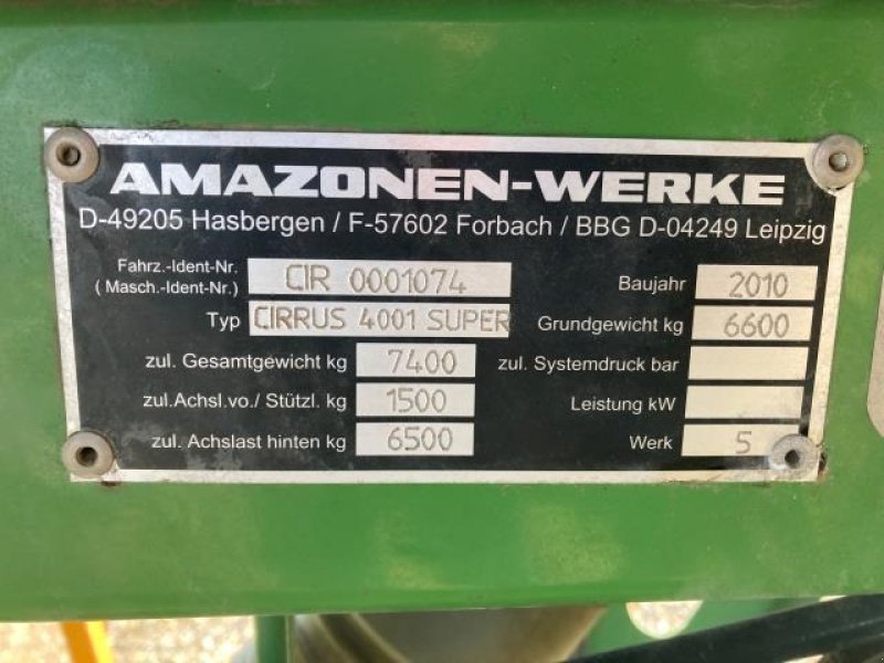 Drillmaschinenkombination типа Amazone CIRRUS 4001 SUPER, Gebrauchtmaschine в Bramming (Фотография 13)