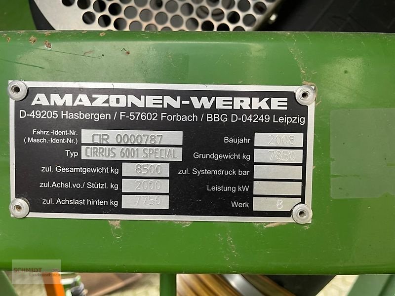 Drillmaschinenkombination des Typs Amazone Cirrus 6001 Special, Gebrauchtmaschine in Obernholz  OT Steimke (Bild 4)