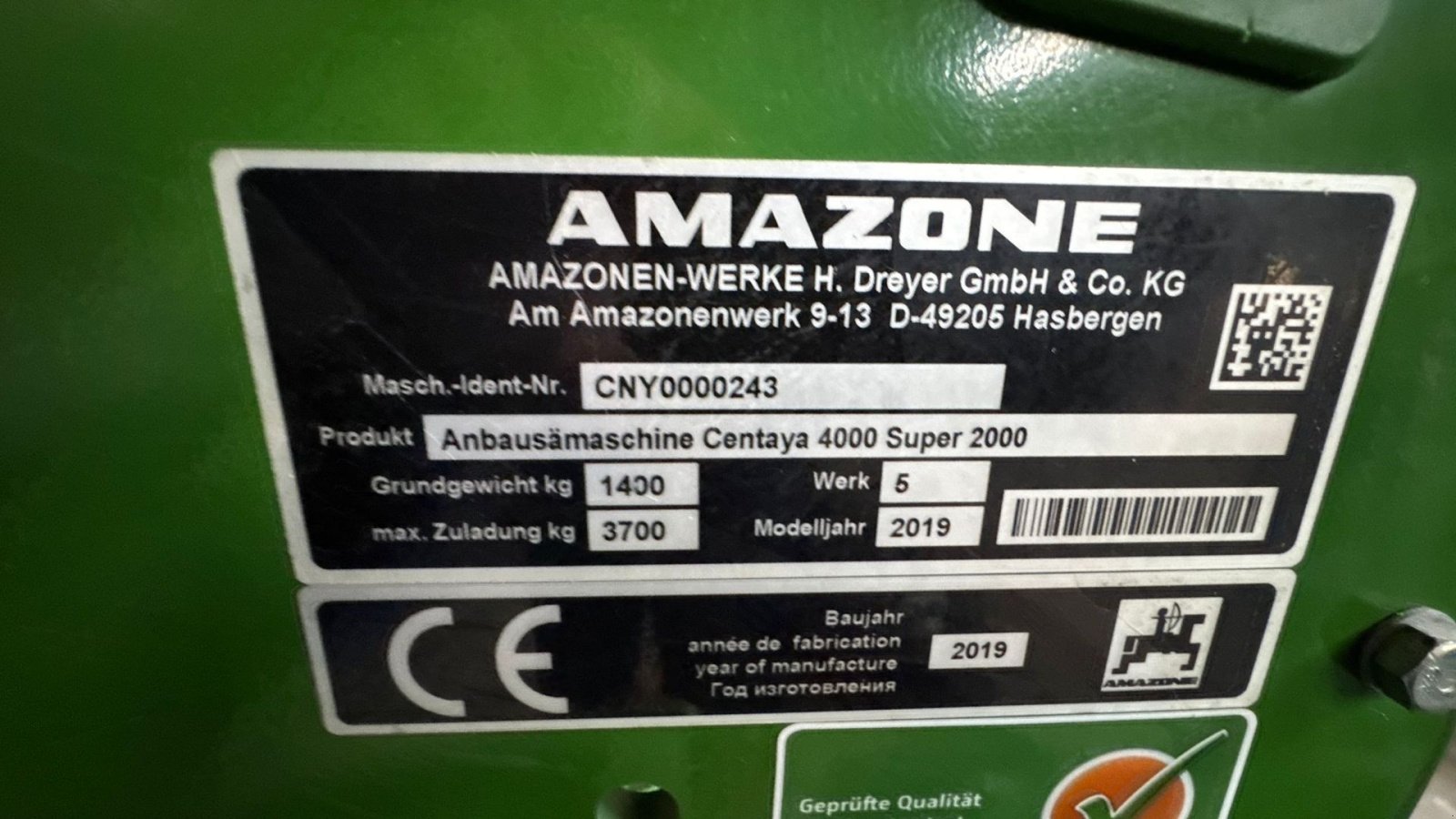 Drillmaschinenkombination tip Amazone KG4001Super/Cataya4000Super KG 4001 Super, Gebrauchtmaschine in Nykøbing Falster (Poză 2)