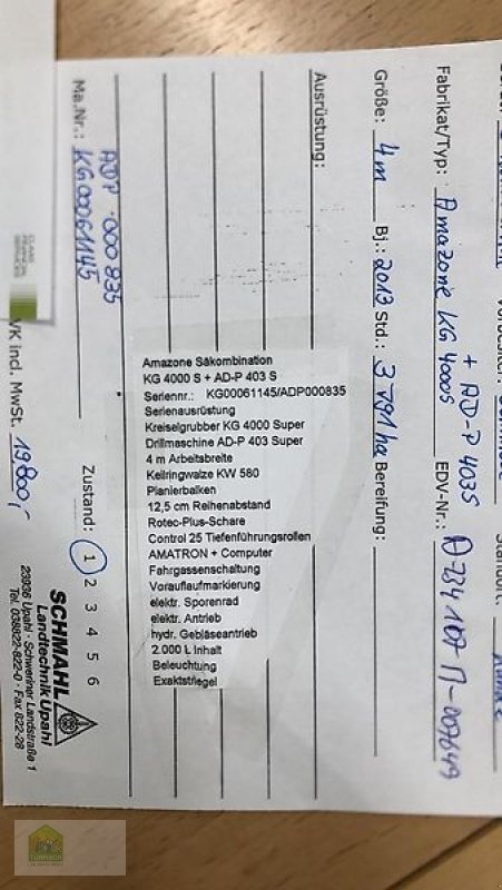 Drillmaschinenkombination of the type Amazone KG400S + ADP403S + Wagen, Gebrauchtmaschine in Salsitz (Picture 29)