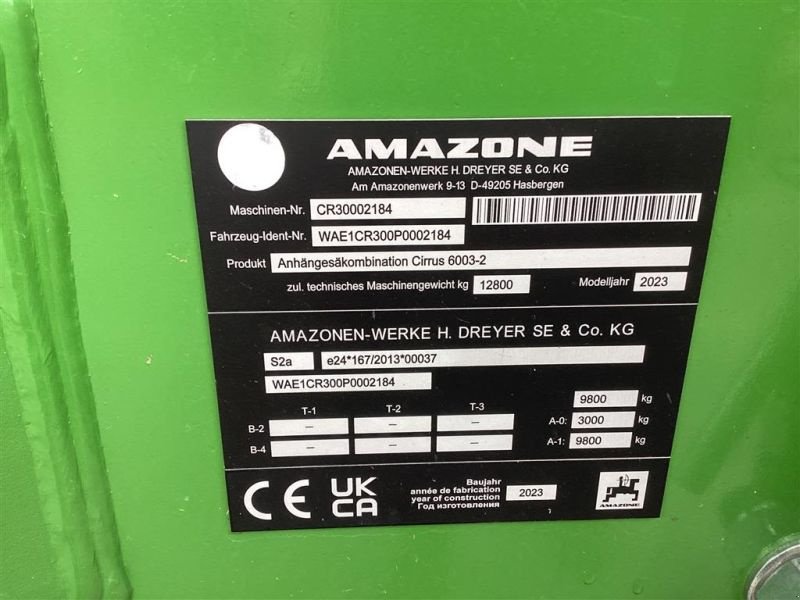 Drillmaschinenkombination типа Amazone SÄKOMBINATION CIRRUS 6003-2, Gebrauchtmaschine в Strahwalde (Фотография 14)