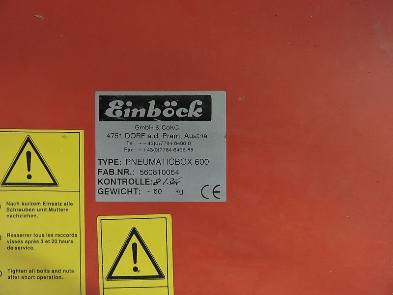 Drillmaschinenkombination des Typs Einböck Pneumaticbox 600, Gebrauchtmaschine in Eppingen (Bild 8)