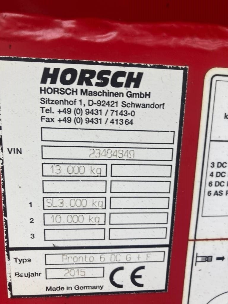 Drillmaschinenkombination of the type Horsch PRONTO 6DC, Gebrauchtmaschine in Ribe (Picture 10)