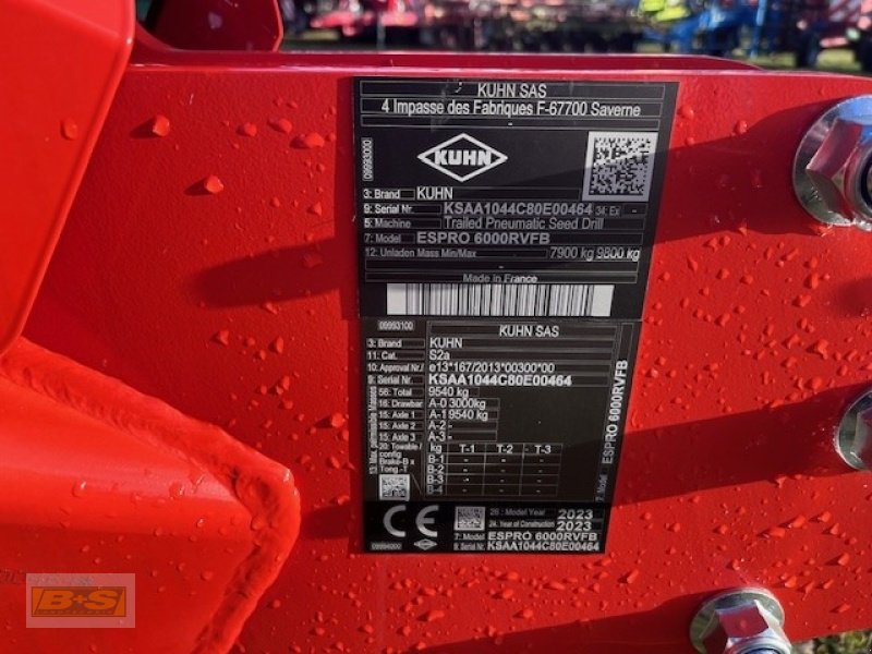 Drillmaschinenkombination del tipo Kuhn ESPRO R 6000 VISTAFLOW, Neumaschine en Grabow (Imagen 2)