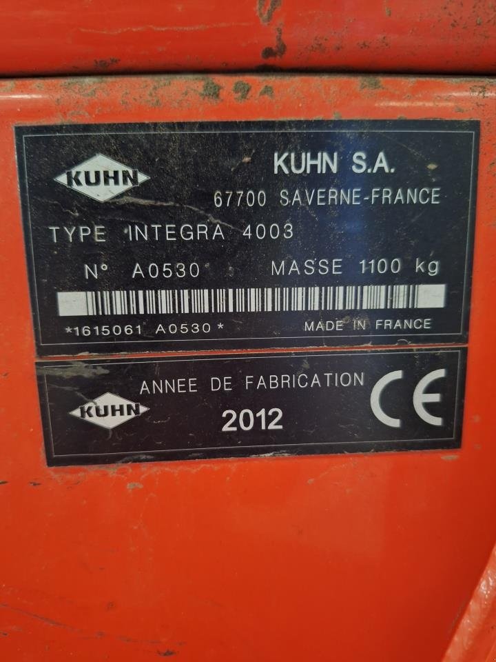 Drillmaschinenkombination of the type Kuhn HR4004D/INTEGRA, Gebrauchtmaschine in Maribo (Picture 11)