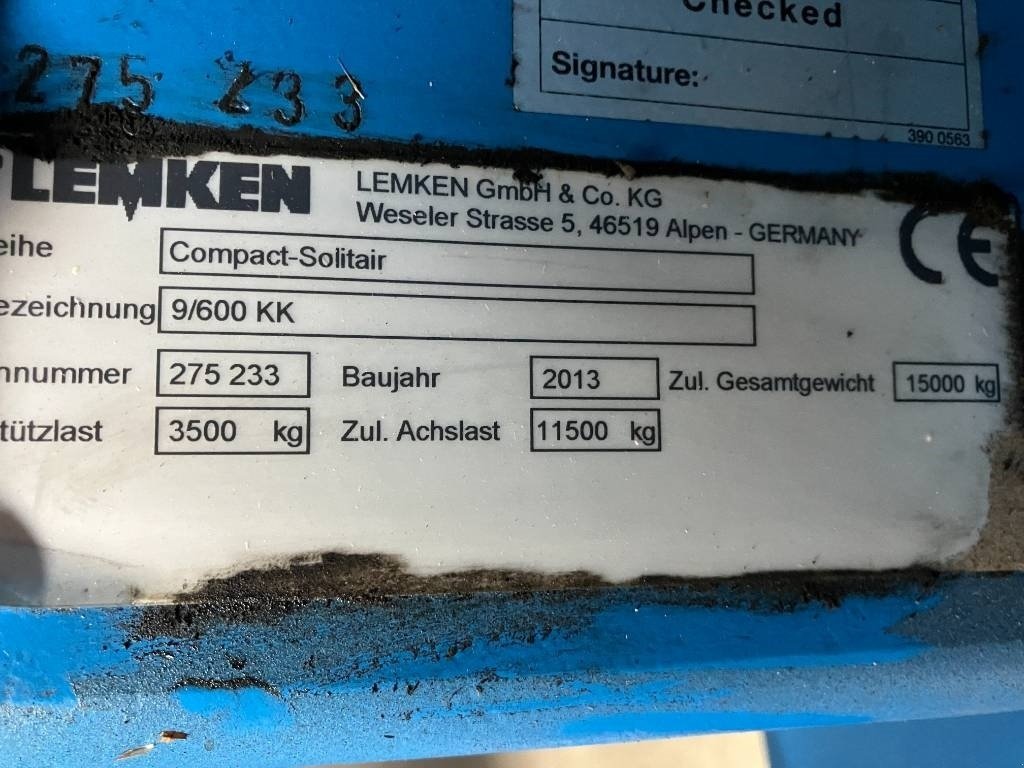 Drillmaschinenkombination des Typs Lemken Compact-Solitair 9/600 K, Gebrauchtmaschine in Hinnerup (Bild 17)
