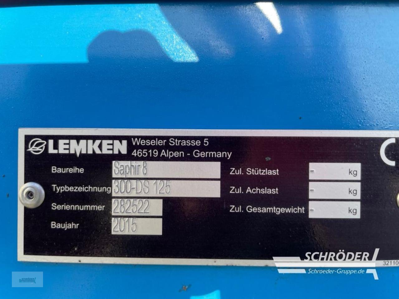 Drillmaschinenkombination of the type Lemken ZIRKON 12/300 + SAPHIR 8/300-DS 125, Gebrauchtmaschine in Wildeshausen (Picture 21)