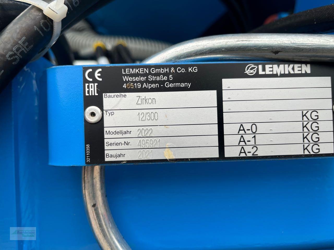 Drillmaschinenkombination del tipo Lemken Zirkon 12 / Solitär 9-300, Gebrauchtmaschine en Coppenbruegge (Imagen 7)