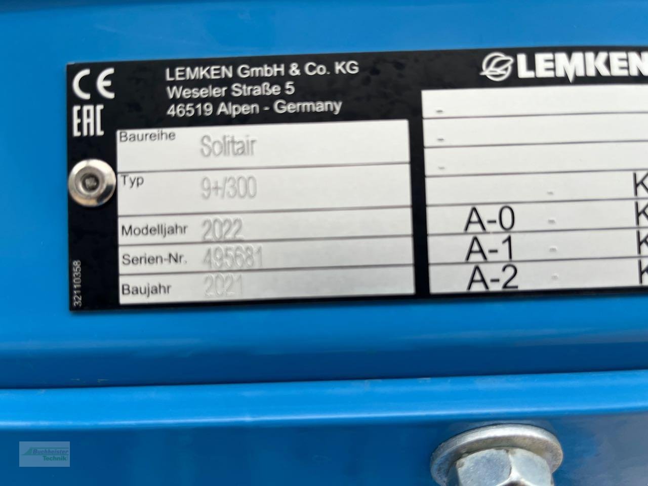 Drillmaschinenkombination del tipo Lemken Zirkon 12 / Solitär 9-300, Gebrauchtmaschine en Coppenbruegge (Imagen 8)