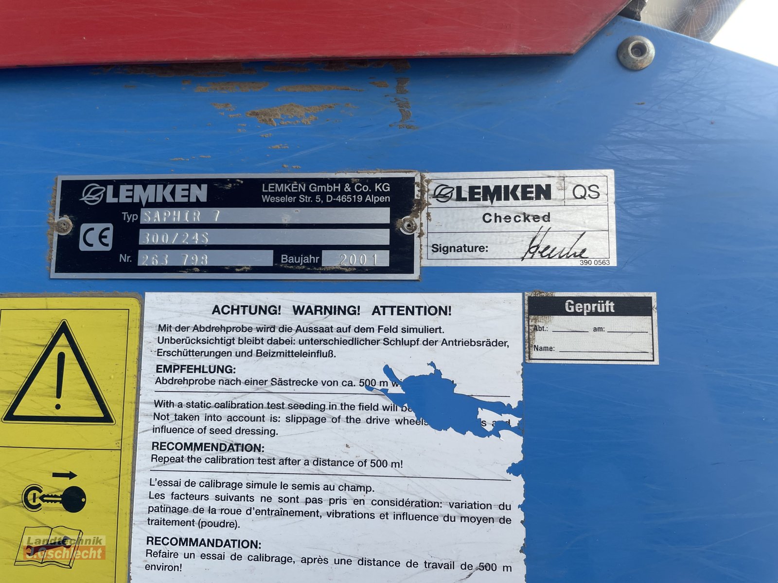 Drillmaschinenkombination del tipo Lemken Zirkon 7/300 + Saphir 7/300, Gebrauchtmaschine In Mühldorf (Immagine 4)