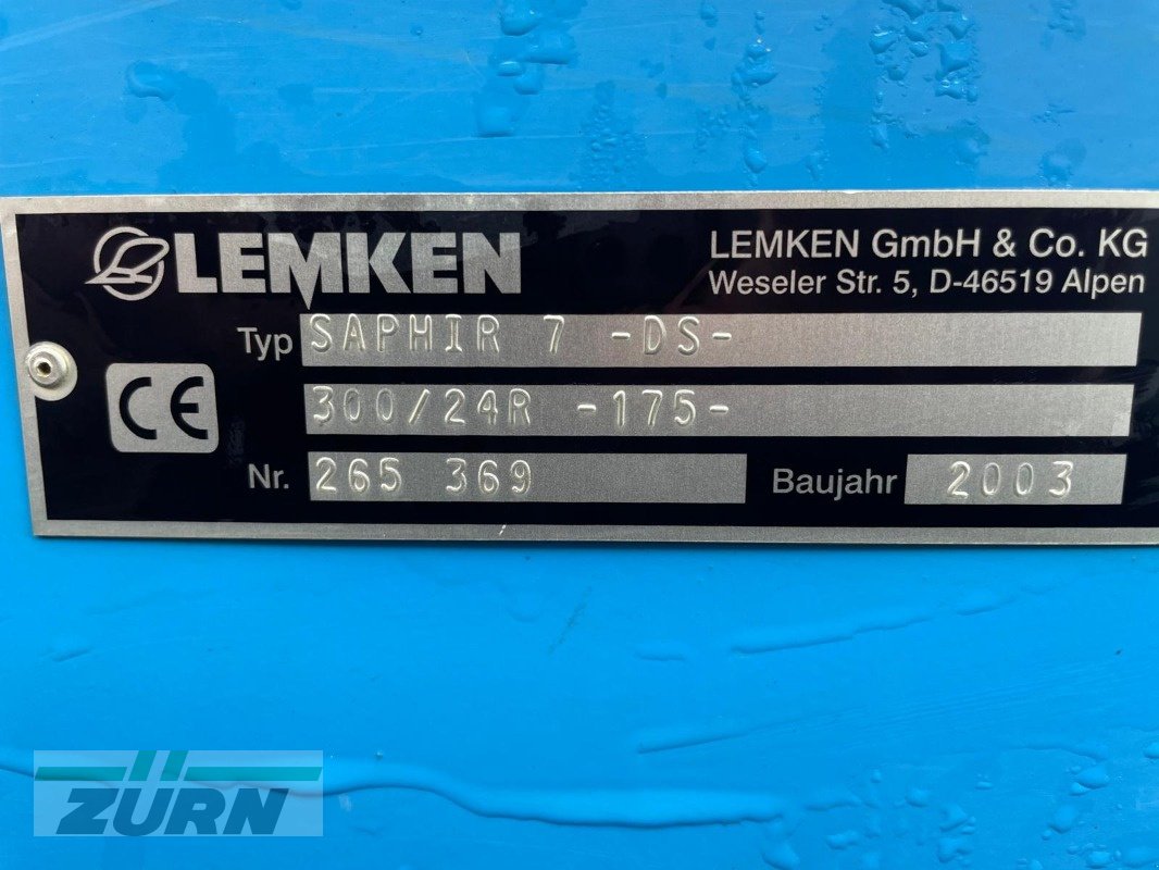 Drillmaschinenkombination vrste Lemken Zirkon 8/300 +  Saphir 7 DS, Gebrauchtmaschine v Rot am See (Slika 13)