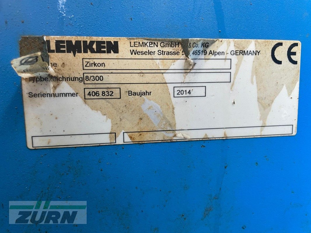 Drillmaschinenkombination vrste Lemken Zirkon 8/300 +  Saphir 7 DS, Gebrauchtmaschine v Rot am See (Slika 14)
