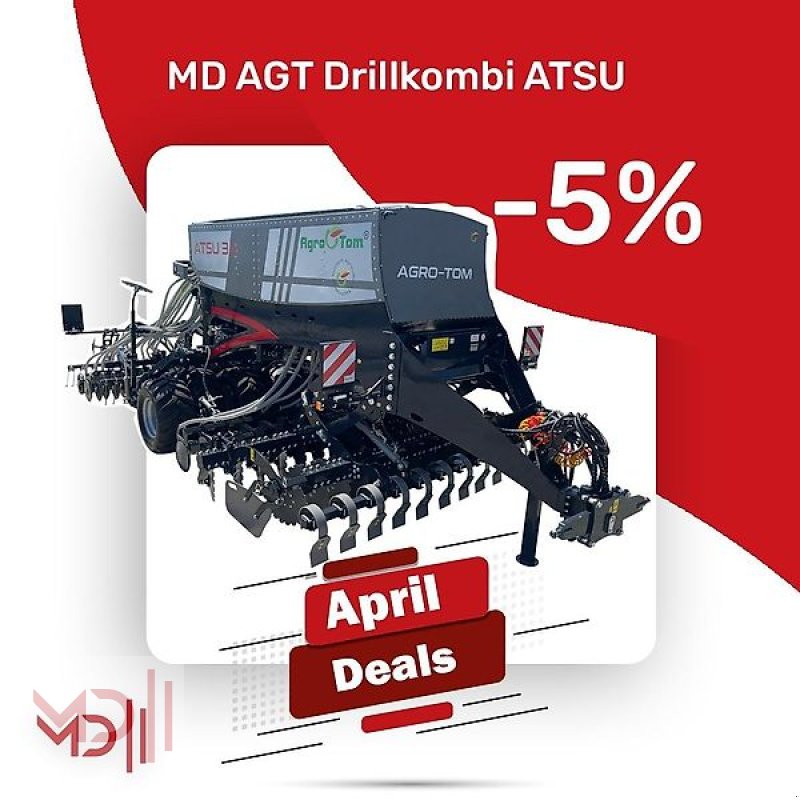 Drillmaschinenkombination des Typs MD Landmaschinen AGT Drillmaschine 3,0 m ATSU, Neumaschine in Zeven (Bild 1)