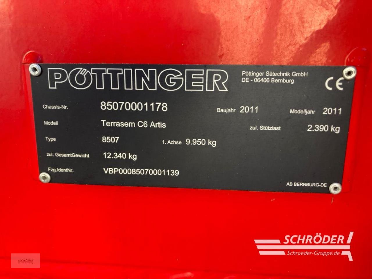 Drillmaschinenkombination типа Pöttinger TERRASEM C6 ARTIS, Gebrauchtmaschine в Jerichow - Kleinmangelsdorf (Фотография 17)