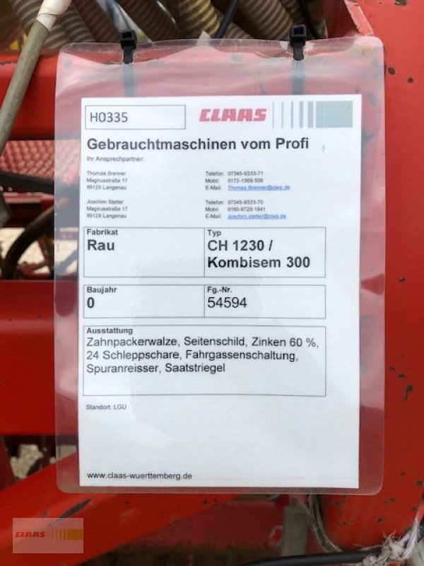 Drillmaschinenkombination des Typs Rau Kombisem, Gebrauchtmaschine in Langenau (Bild 10)