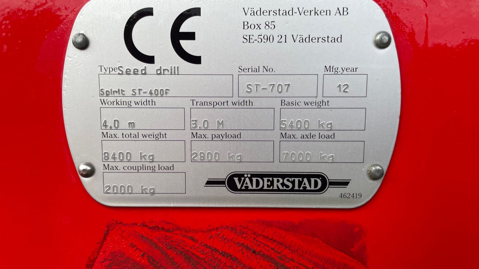Drillmaschinenkombination of the type Väderstad 4m Spirit ST-400 F, Gebrauchtmaschine in Ikast (Picture 18)