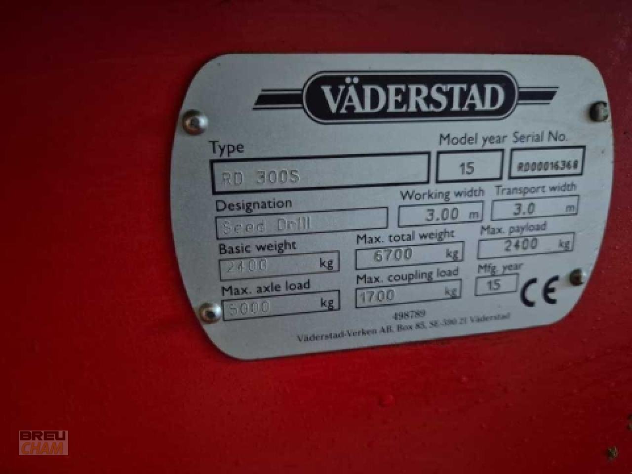 Drillmaschinenkombination des Typs Väderstad RD 300S, Gebrauchtmaschine in Cham (Bild 6)