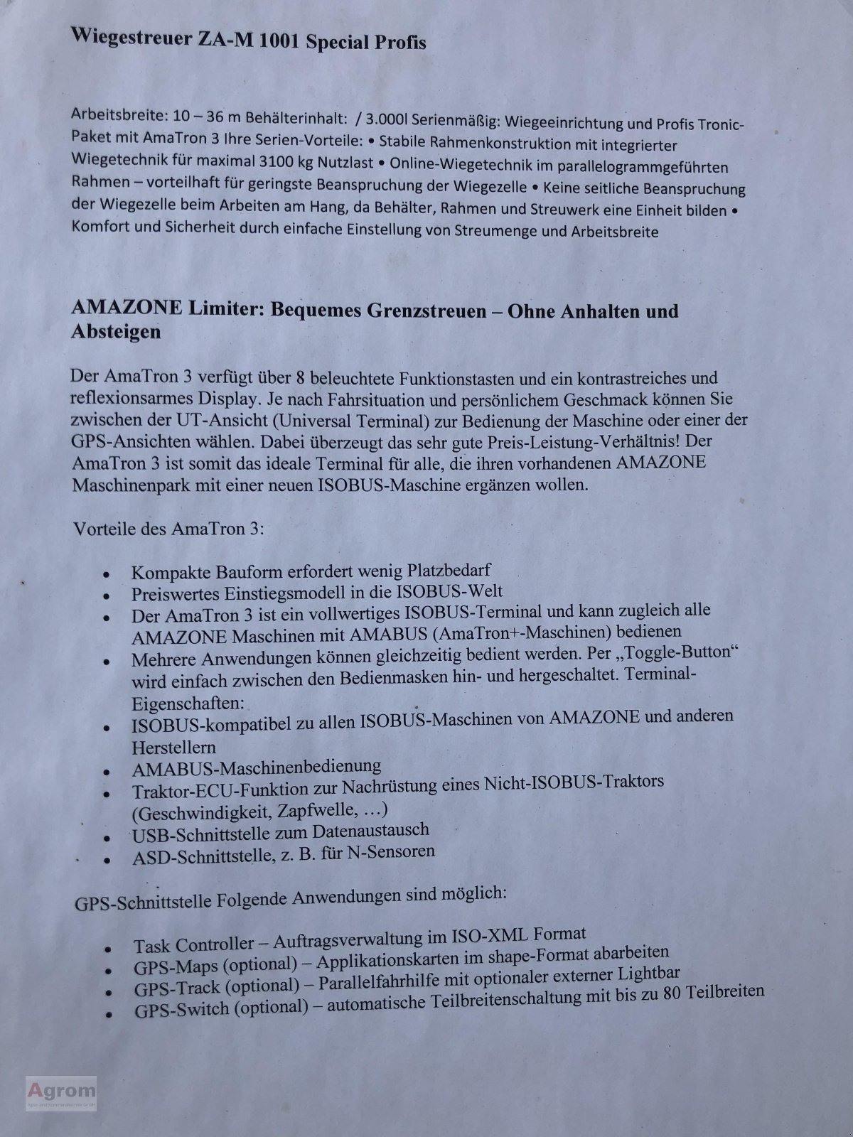 Düngerstreuer typu Amazone ZA-M 1001 Special, Gebrauchtmaschine v Riedhausen (Obrázek 11)