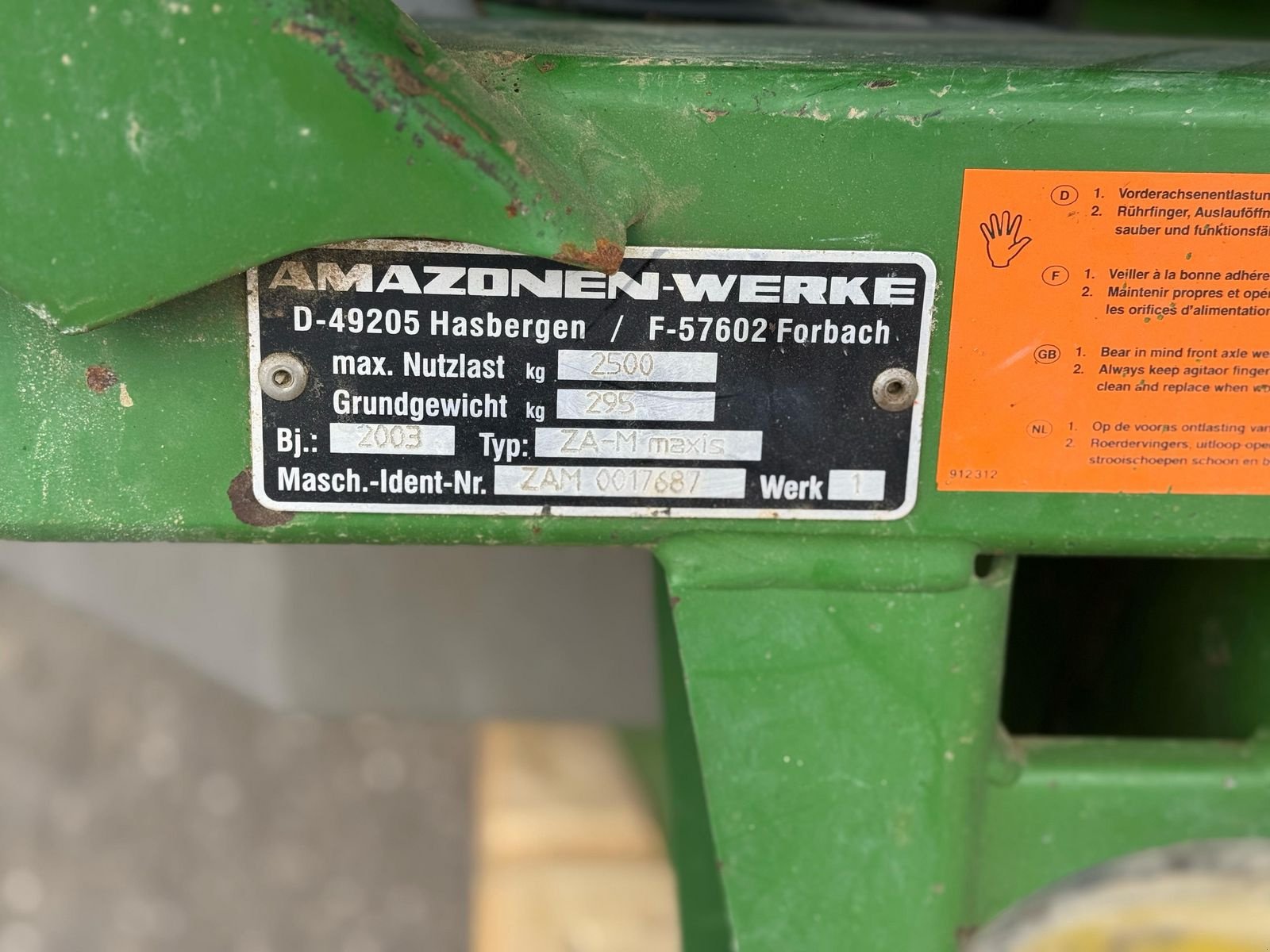 Düngerstreuer of the type Amazone ZA-M 1500 maxis, Gebrauchtmaschine in Harmannsdorf-Rückersdorf (Picture 12)