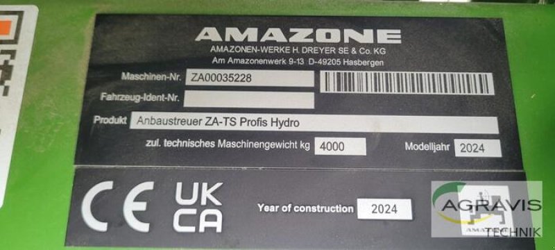 Düngerstreuer des Typs Amazone ZA-TS 2600 SUPER PROFIS HYDRO, Neumaschine in Geilenkirchen - Prummern (Bild 6)
