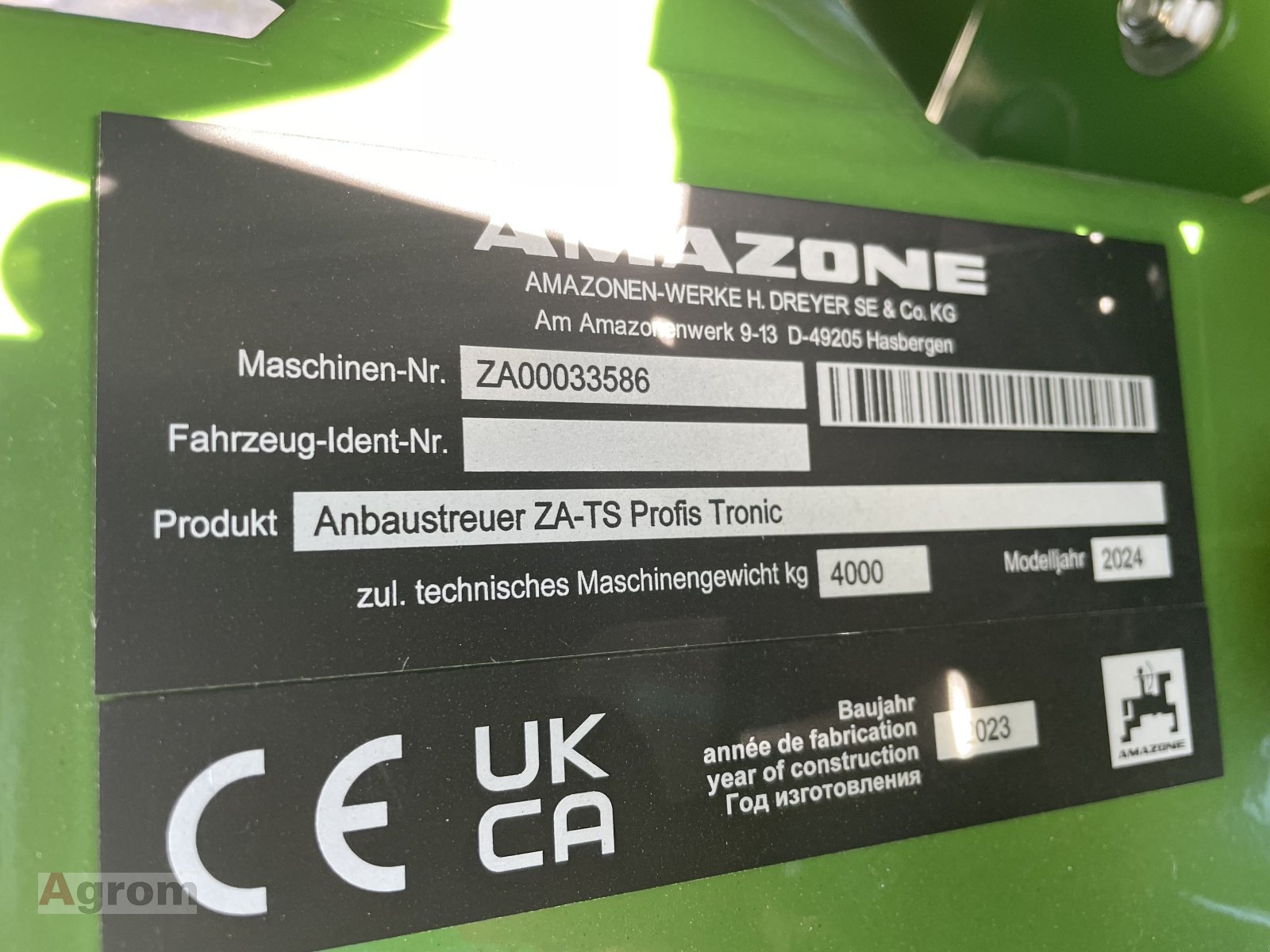 Düngerstreuer des Typs Amazone ZA-TS 2700 ProfisPro Tronic, Neumaschine in Meißenheim-Kürzell (Bild 7)